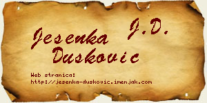 Jesenka Dušković vizit kartica